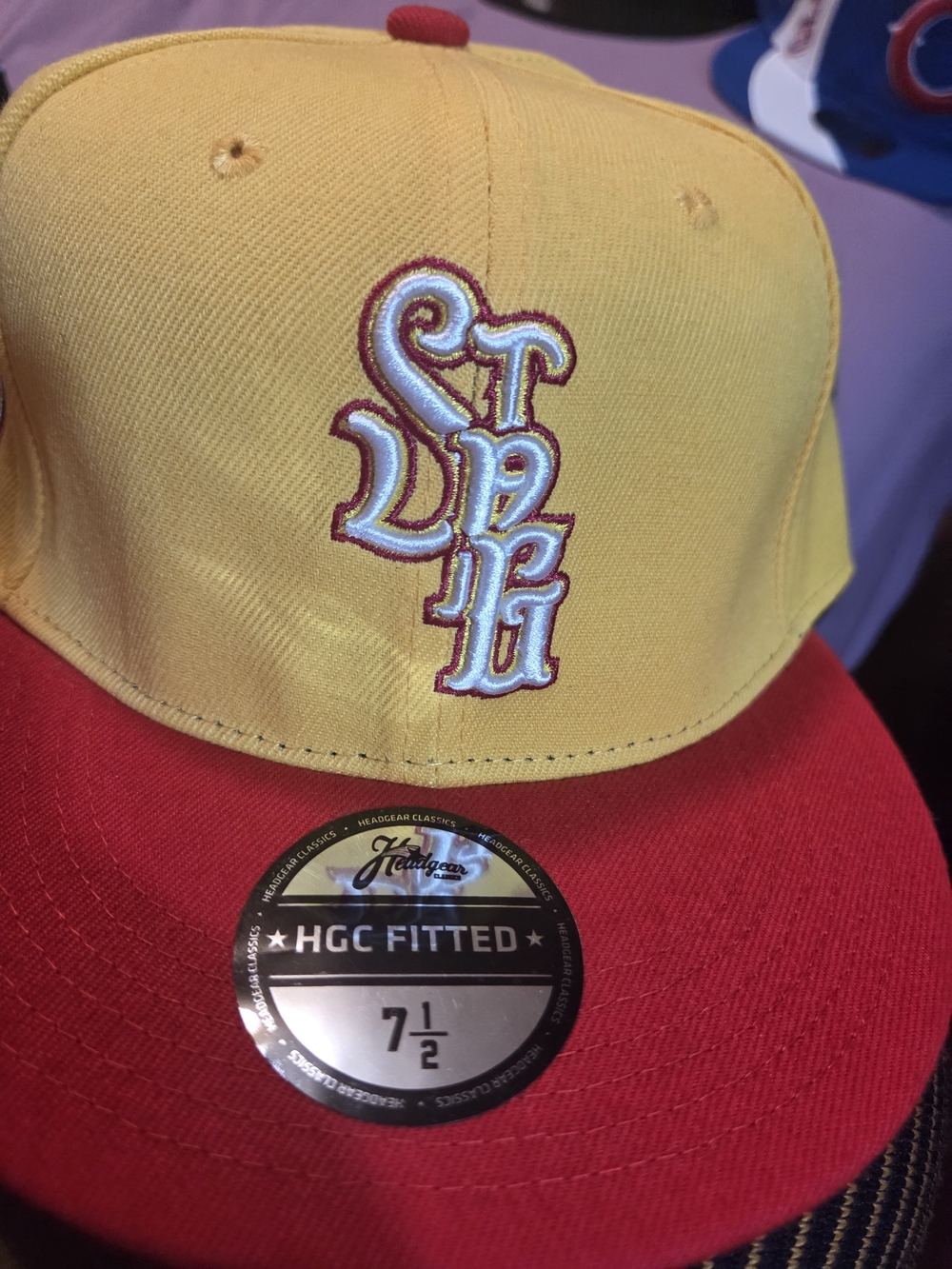 HGC Fitted Two-Tone Yellow and Red Baseball Cap
